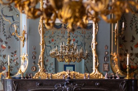 Mirror en style Rococo bois sculpté | Cadres et miroirs bois en style Rococo pour trumeau
