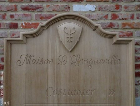 Maison D'Longueville (Belgique) | Création d'un logo en bois