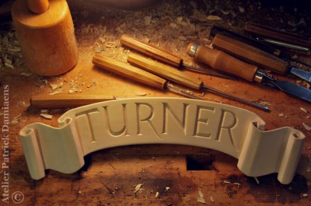 Plaque au nom de la famille Turner en bois