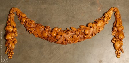 Sculptures en bois, décorations et ornements pour cuisines | Feston sculpté en bois